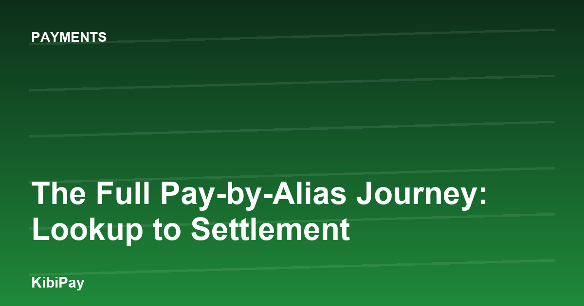 The Full Pay-by-Alias Journey: Lookup to Settlement